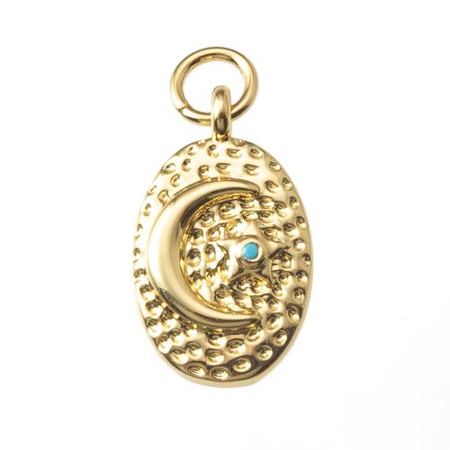 Bijoux pendentifs en laiton, avec turquoise, Placage, bijoux de mode, plus de couleurs à choisir, protéger l'environnement, sans nickel, plomb et cadmium, 10x2.90x19.80mm, Vendu par PC