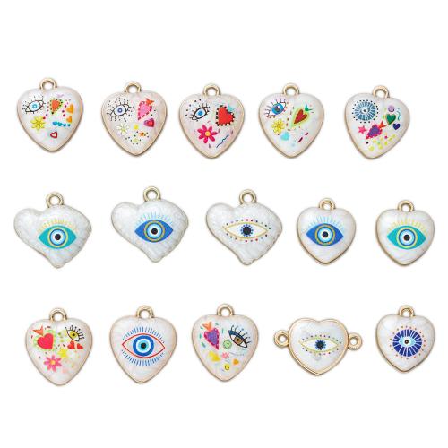 Zinc Alloy émail Pendants, alliage de zinc, Placage de couleur d'or, DIY & styles différents pour le choix & modèles différents pour le choix, 5PC/sac, Vendu par sac