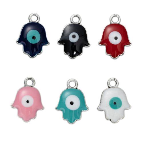 Zinc Alloy émail Pendants, alliage de zinc, main, DIY, plus de couleurs à choisir, 6PC/sac, Vendu par sac