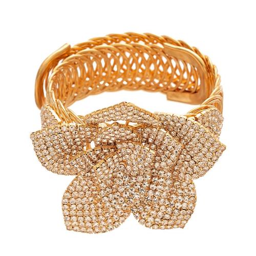 Cink Alloy Pljuska Bangle, modni nakit & za žene & s Rhinestone, više boja za izbor, Prodano By PC