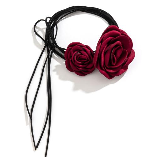 Mode Collier Choker, Velveteen, fait à la main, bijoux de mode & pour femme, plus de couleurs à choisir, Vendu par PC