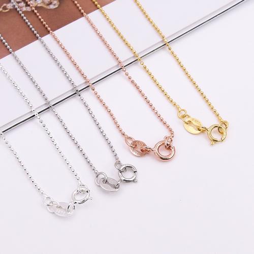 925 Sterling Silver Ogrlica lanac, različite veličine za izbor & Lopta lanac, više boja za izbor, Prodano By PC