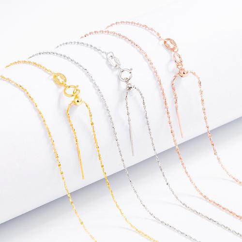 925 Sterling Silver Ogrlica lanac, možete DIY & različite veličine za izbor, više boja za izbor, Prodano By PC