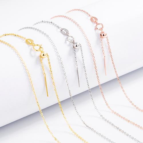 925 Sterling Silver Ogrlica lanac, možete DIY & različite veličine za izbor & ovalni lanac, više boja za izbor, Prodano By PC