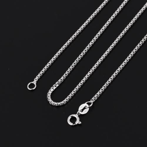 925 Sterling ezüst nyaklánc lánc, 925 ezüst, különböző méretű a választás & box lánc, több színt a választás, Által értékesített PC
