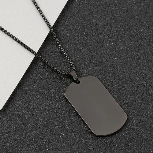 Titanium Steel Κολιέ, Γεωμετρικό μοτίβο, επιχρυσωμένο, κοσμήματα μόδας & για τον άνθρωπο, περισσότερα χρώματα για την επιλογή, Μήκος Περίπου 23.6 inch, Sold Με PC