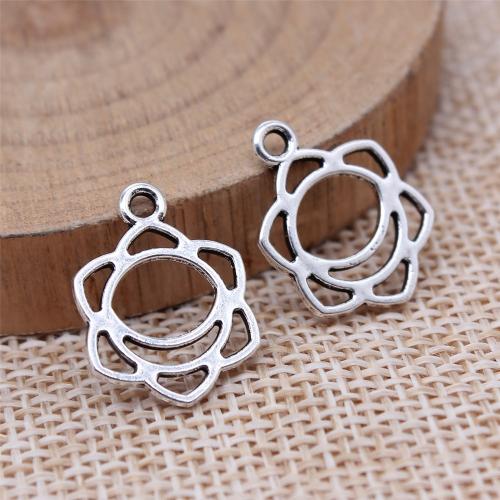 Sinc Alloy Hollow Pendants, dath airgid antique plátáilte, DIY & stíleanna éagsúla do rogha & log, Díolta De réir PC