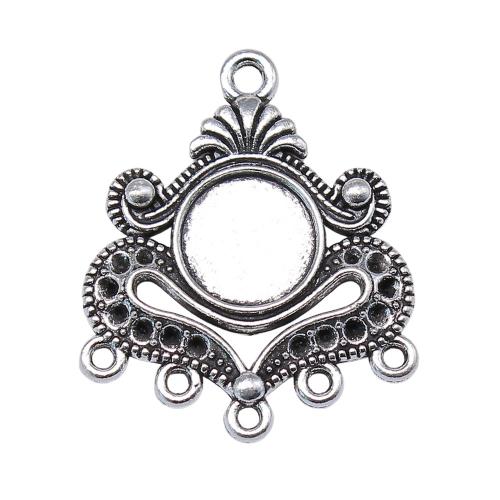 Zinc Alloy Connector antique silver color plated DIY & hollow Sold By PC