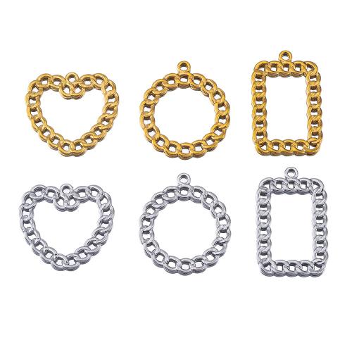 Roestvrij stalen sieraden Hangers, 304 roestvrij staal, plated, DIY & verschillende stijlen voor de keuze & hol, meer kleuren voor de keuze, 2pC's/Bag, Verkocht door Bag