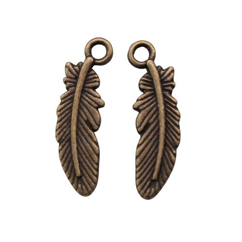 Zinc Alloy Feather Přívěsky, Zinek, Peří, á, DIY, více barev na výběr, Prodáno By PC