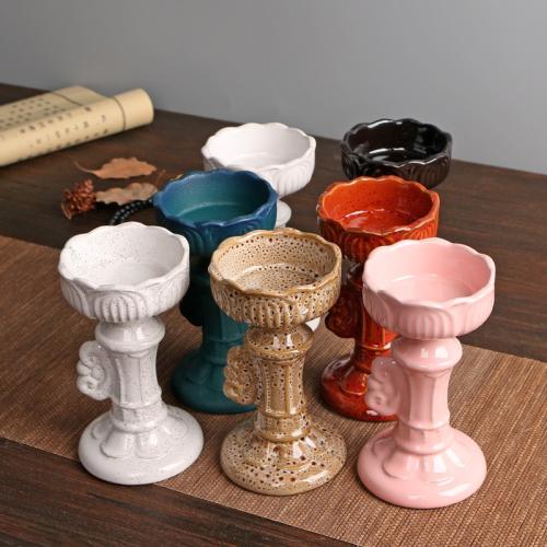 Porcelain Candle Holder Quarter Tila handmade for home and office & durable Sold By PC