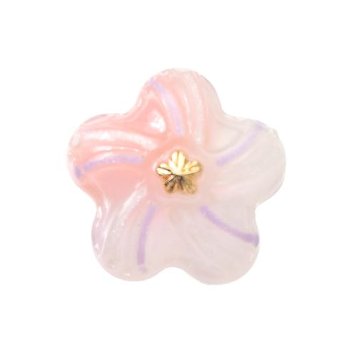 Grânulos de jóias de resina, with cobre, Flor, DIY, Mais cores pare escolha, 17.20x11x16.85mm, Buraco:Aprox 1.2mm, vendido por PC