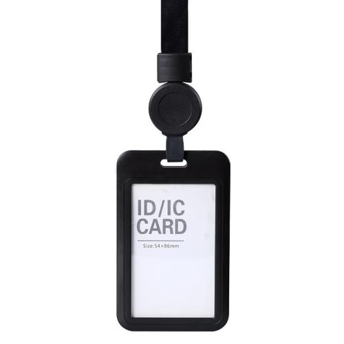  Plastic Card Holder black Unisex Rectangle Sold By PC