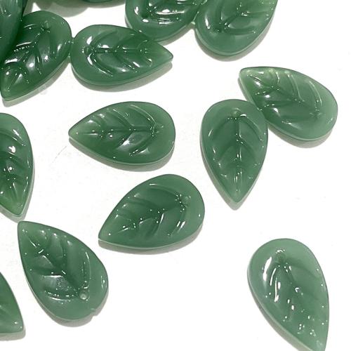 Handgjorda Lamppärlor, Lampwork, Leaf, DIY, Slumpmässig färg, 11x18mm, Säljs av PC