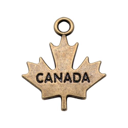 Zinklegering Leaf Hangers, Zinc Alloy, Maple Leaf, plated, DIY, meer kleuren voor de keuze, Verkocht door PC