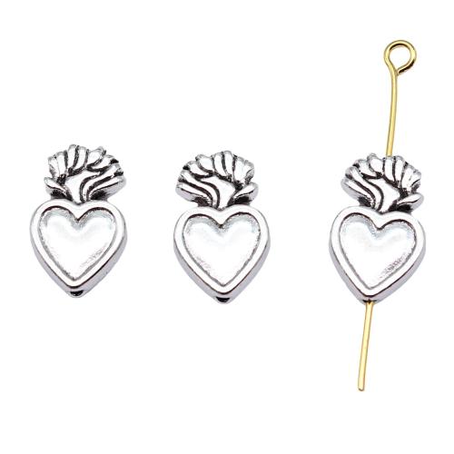 Zink Alloy Hjärta Hängen, antik silver pläterad, DIY, Säljs av PC