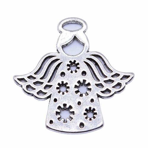 Полые подвески из иинкового сплава, цинковый сплав, Ангел, Другое покрытие, DIY & отверстие, Много цветов для выбора, продается PC