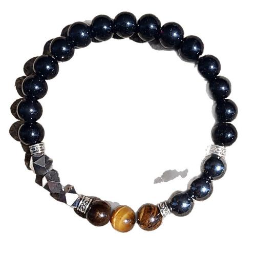 Stainless Steel smycken Armband, 304 rostfritt stål, med Syntetisk Ädelsten, handgjord, mode smycken & Unisex, Längd Ca 20 cm, Säljs av PC