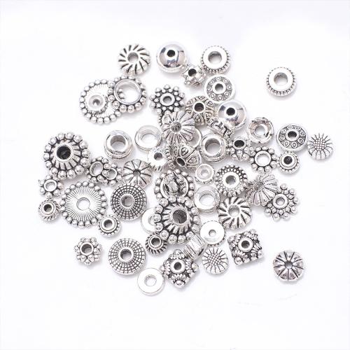 Sinc Alloy Spacer Bead, dath airgid antique plátáilte, DIY & stíleanna éagsúla do rogha, Díolta De réir PC