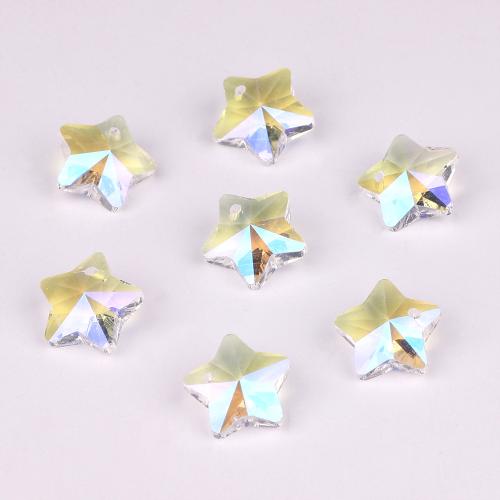  Glass Pendant DIY Star 14mm Sold By PC