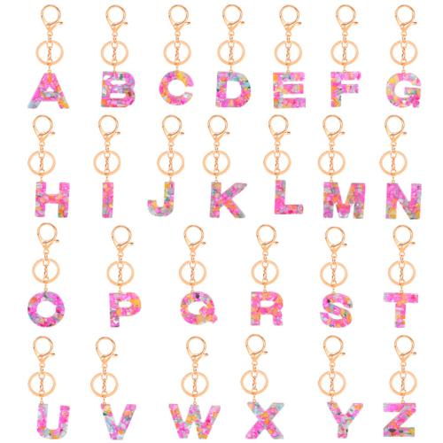 Roisín Eochair Clasp, le Sinc Alloy, Litir Aibítir, greamán eapocsa, unisex & stíleanna éagsúla do rogha, bándearg, Díolta De réir PC