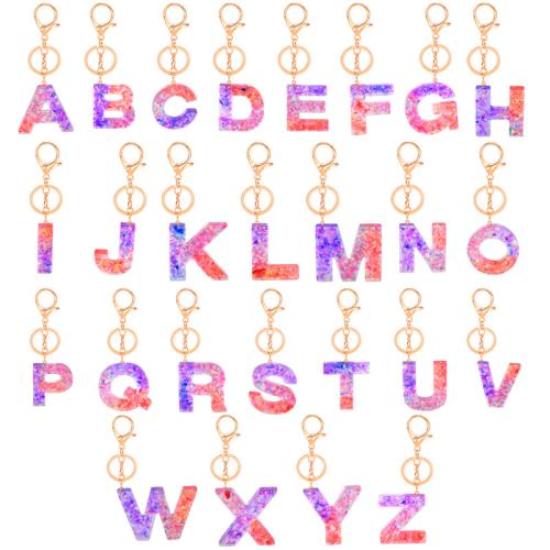 Resin Key Lås, med Zinc Alloy, Alfabet bogstav, epoxy sticker, Unisex & forskellige stilarter for valg, Solgt af PC