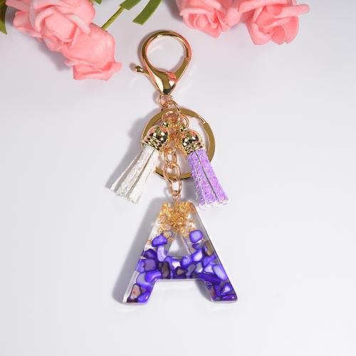 Harts Key Lås, med Zink Alloy, Alfabetsbokstav, epoxi klistermärke, Unisex & olika stilar för val, purpur, Säljs av PC