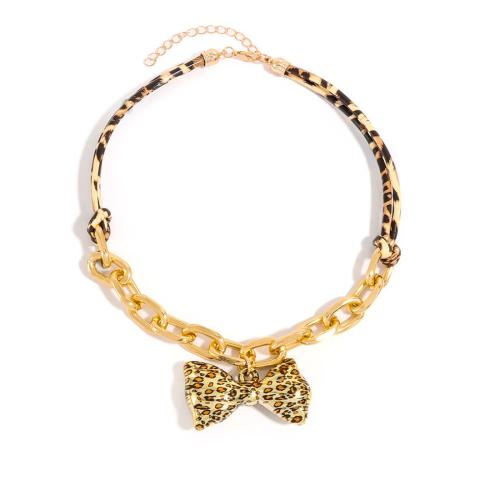 Sinc Alloy geansaí Necklace Slabhra, le PU, plátáilte, jewelry faisin & do bhean & cruan, Díolta De réir PC