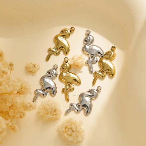 Stainless Steel Animal Pendants 304 Stainless Steel Bird plated DIY Sold By Bag