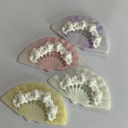 Roisín Gruaige Accessories Torthaí DIY, Fan, cabhraithe, Dath Randamach, 50x30mm, Díolta De réir PC