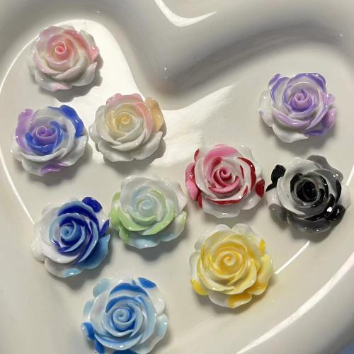 Gyanta Cell Phone DIY Kit, Rózsa, zománc, Véletlen szín, 20x20mm, Által értékesített PC