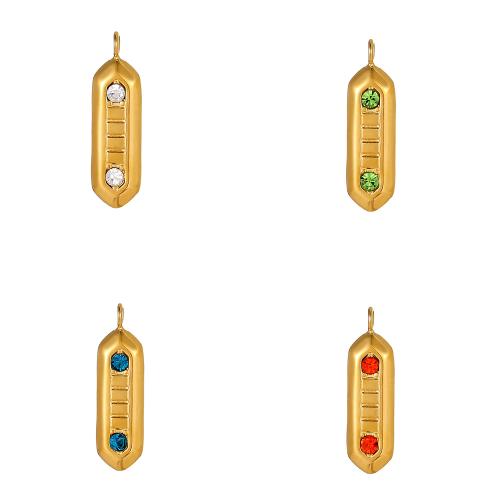 Pendants Jewelry Cruach dhosmálta, 304 Cruach dhosmálta, dath an óir plated, DIY & le rhinestone, dathanna níos mó le haghaidh rogha, Díolta De réir PC