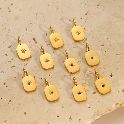 Pendants Jewelry Cruach dhosmálta, 304 Cruach dhosmálta, dath an óir plated, DIY & le rhinestone, dathanna níos mó le haghaidh rogha, Díolta De réir PC