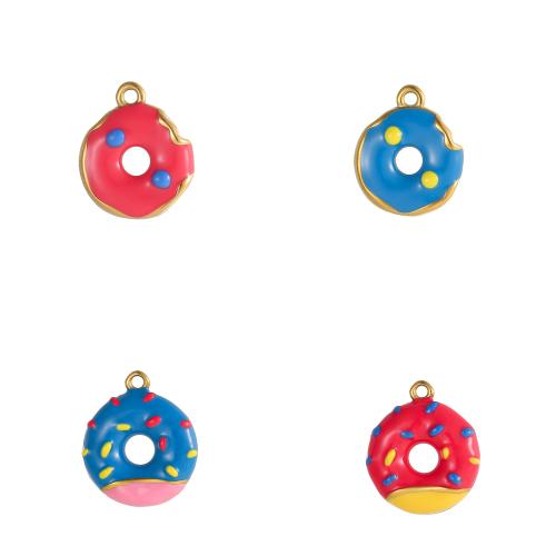 Stainless Steel Pendants 304 Stainless Steel gold color plated DIY & enamel Sold By PC