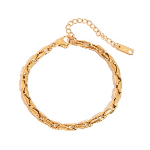 Stainless Steel Jewelry Bracelet 304 Stainless Steel 18K gold plated fashion jewelry & for woman Sold By PC