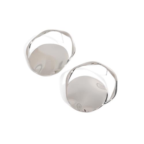 Stainless Steel Stud Øreringe, 304 rustfrit stål, forgyldt, mode smykker & for kvinde & hule, oprindelige farve, Solgt af par