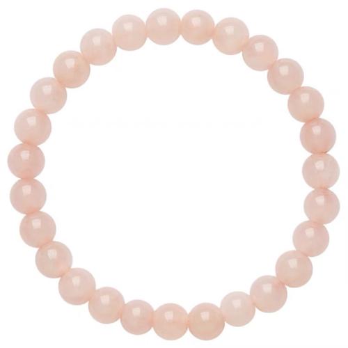 Quartz Bracelets Rose Quartz handmade fashion jewelry & for woman Length Approx 17.8 cm Sold By PC