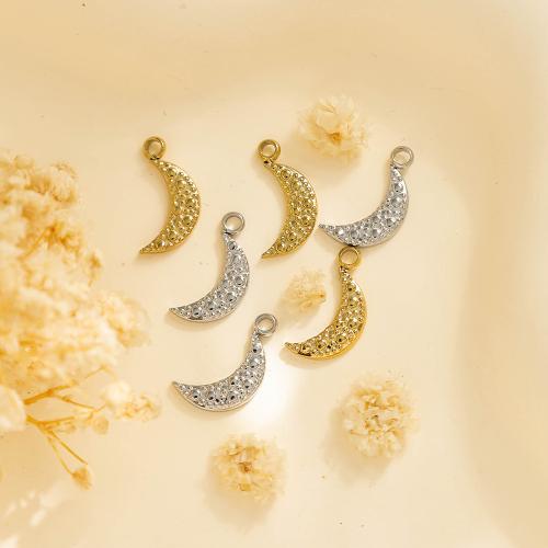 Rozsdamentes acél Ékszerek Medálok, 304 rozsdamentes acél, Hold, galvanizált, DIY, több színt a választás, Által értékesített PC