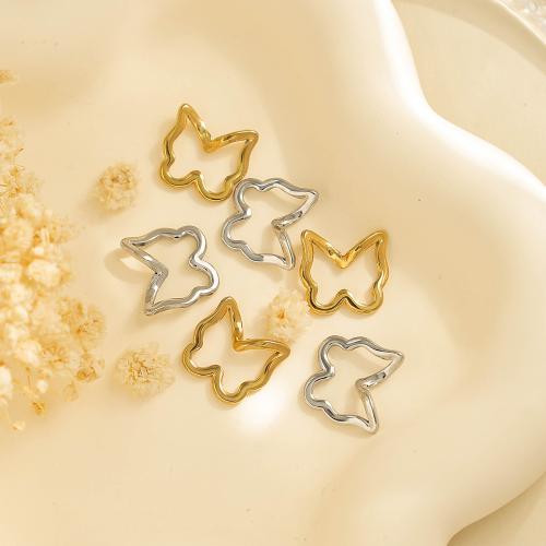 304 Stainless Steel Pendant Butterfly plated DIY Sold By Bag