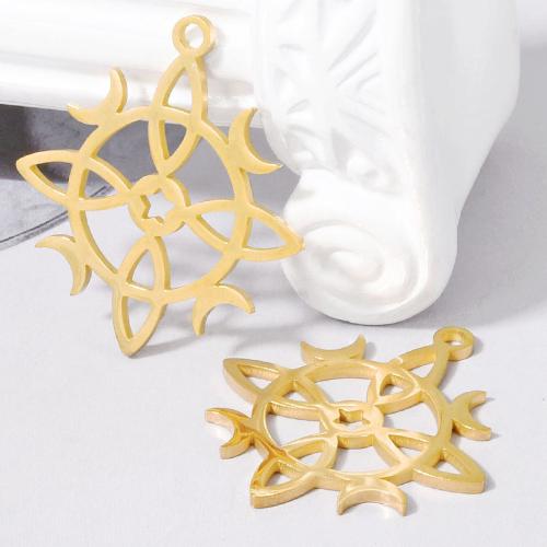 Roestvrij stalen sieraden Hangers, 304 roestvrij staal, Maan en Ster, plated, DIY, meer kleuren voor de keuze, 10pC's/Bag, Verkocht door Bag