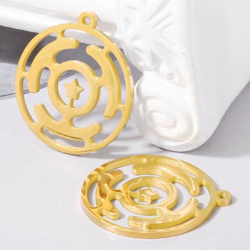 Roestvrij stalen sieraden Hangers, 304 roestvrij staal, Ronde, plated, DIY, meer kleuren voor de keuze, 10pC's/Bag, Verkocht door Bag
