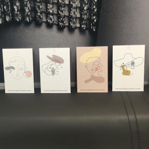 Papír Fülbevaló kártya, Nyomtatás, különböző stílusokat a választás, 100PC-k/Set, Által értékesített Set