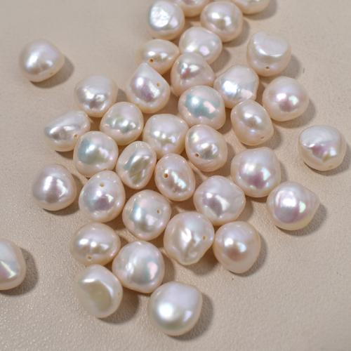 Freshwater Pearl Bead, Barock, plated, DIY, vit, 10x10mm, Säljs av PC