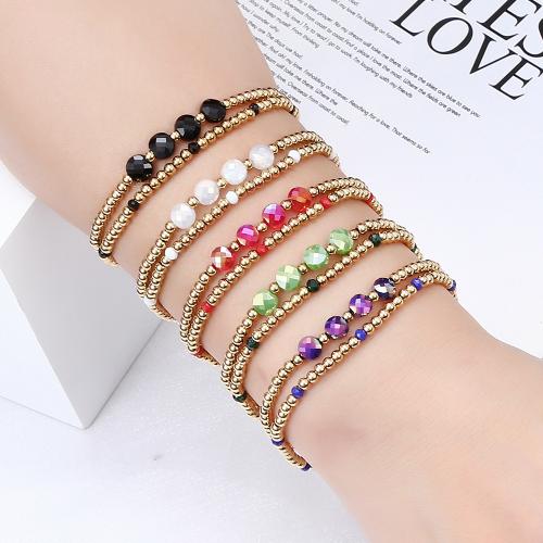 Crystal Bracelet, le 304 Cruach dhosmálta, dath an óir plated, jewelry faisin, dathanna níos mó le haghaidh rogha, Díolta De réir PC