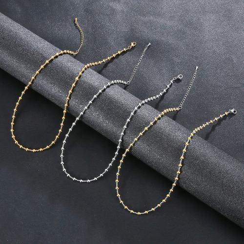 304 Stainless Steel Necklace gold color plated fashion jewelry Sold By PC