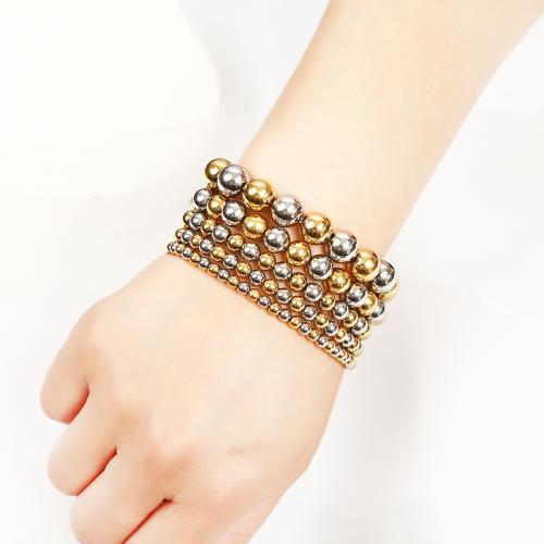 Bijoux bracelet en acier inoxydable, Acier inoxydable 304, Placage de couleur d'or, bijoux de mode, plus de couleurs à choisir, Vendu par PC