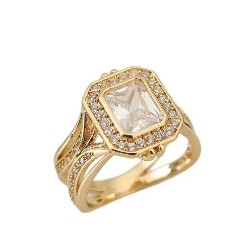 Prás Ring Finger, le Ciúbach Zirconia, plátáilte, méid éagsúla do rogha & do bhean & le rhinestone & log, dathanna níos mó le haghaidh rogha, Díolta De réir PC