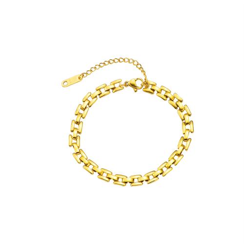 Stainless Steel Jewelry Bracelet 304 Stainless Steel 18K gold plated fashion jewelry & Unisex Sold By PC