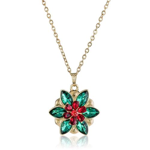 Sinc Alloy Jewelry muince, le Crystal, plátáilte, jewelry faisin & do bhean, órga, Díolta De réir PC