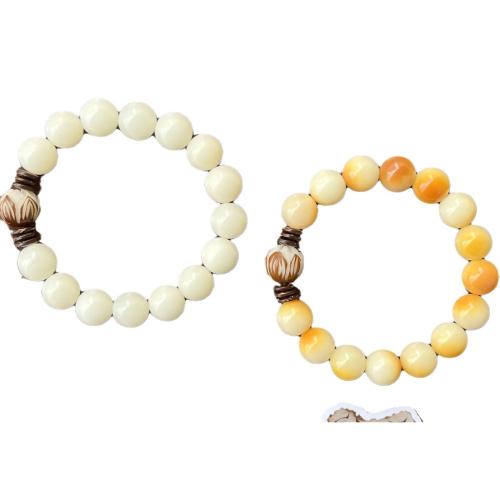 Gemstone Bracelets Bodhi Root hand polished fashion jewelry & Unisex Length Approx 17.8 cm Sold By PC